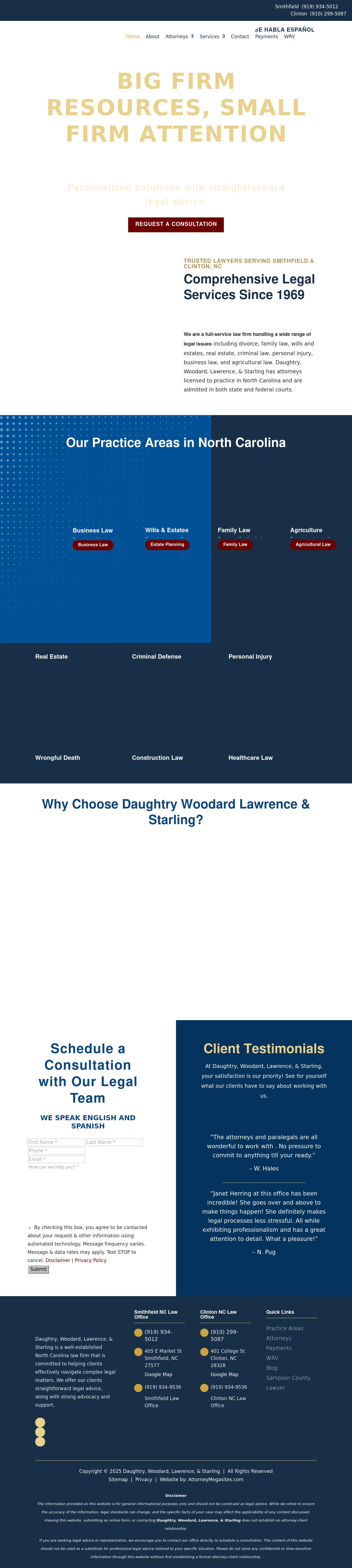 Daughtry, Woodard, Lawrence, & Starling - Smithfield NC Lawyers