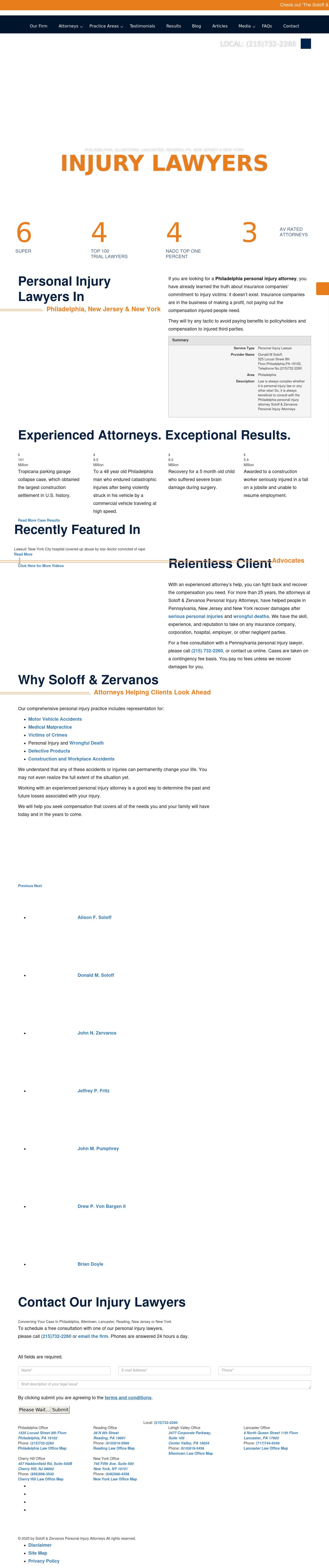 Soloff & Zervanos, P.C. - Philadelphia PA Lawyers