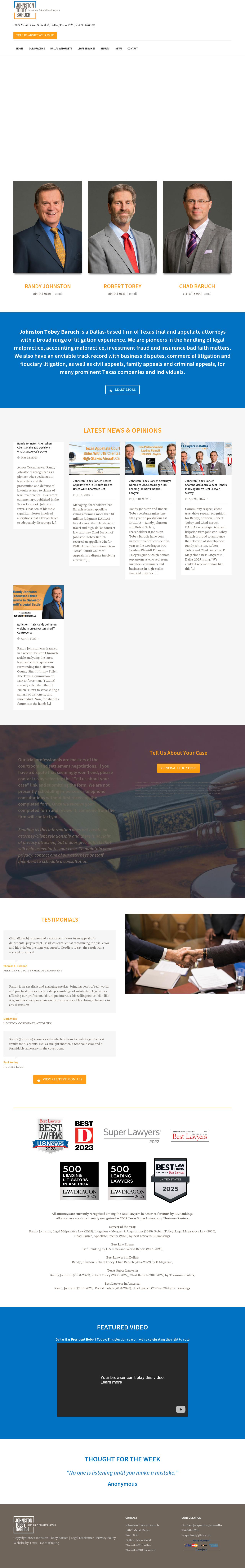 Johnston Tobey - Dallas TX Lawyers
