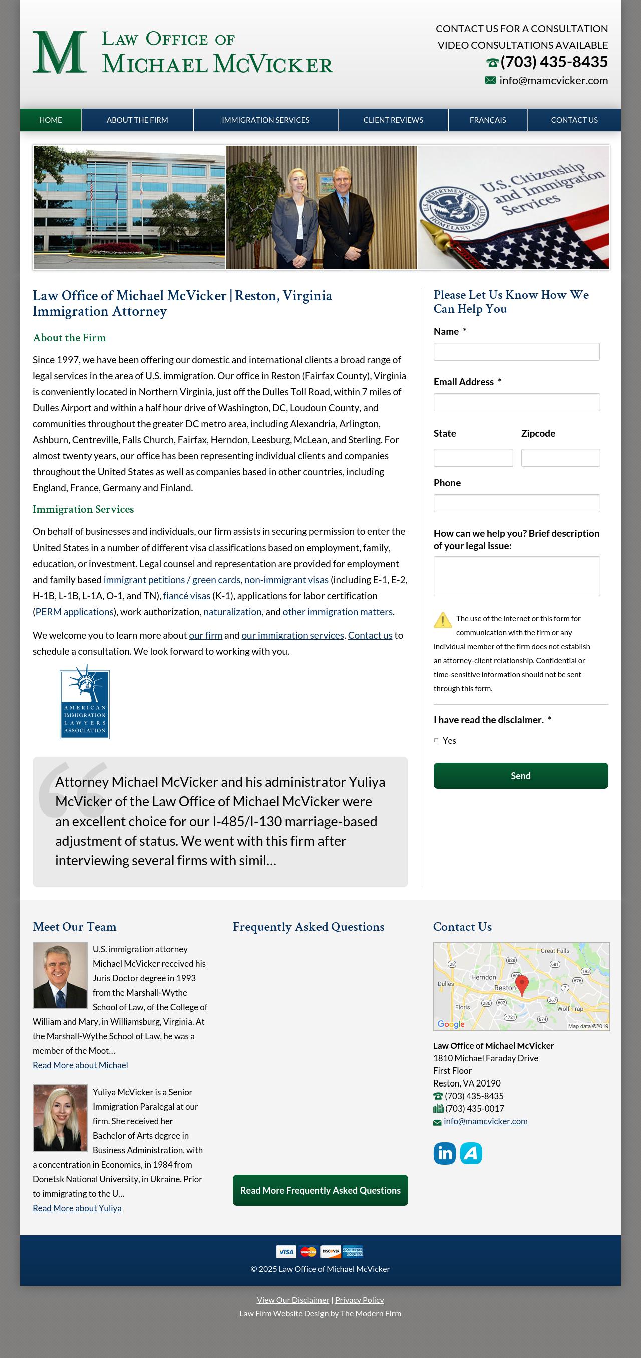 Law Office of Michael McVicker - Reston VA Lawyers