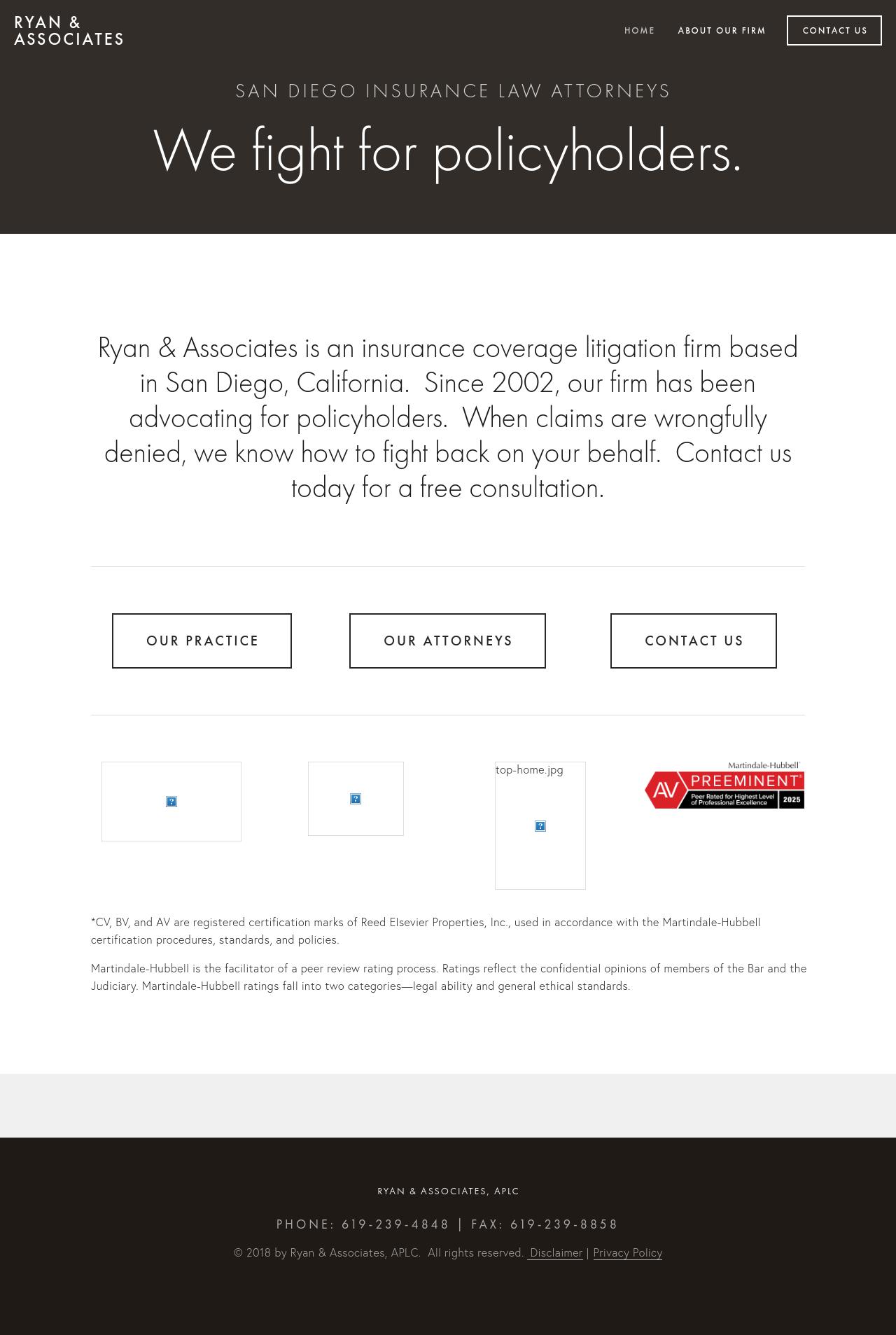 Law Offices of Greg J. Ryan - San Diego CA Lawyers