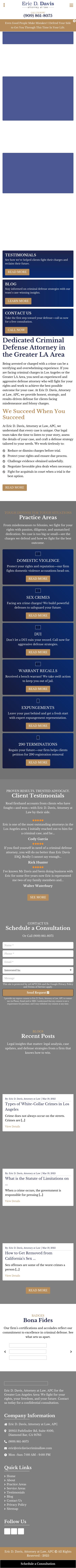 Eric D. Davis Attorney at Law - Diamond Bar CA Lawyers