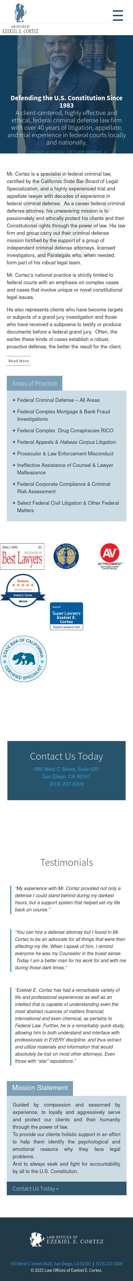 Law Offices of Ezekiel E. Cortez, APC - San Diego CA Lawyers