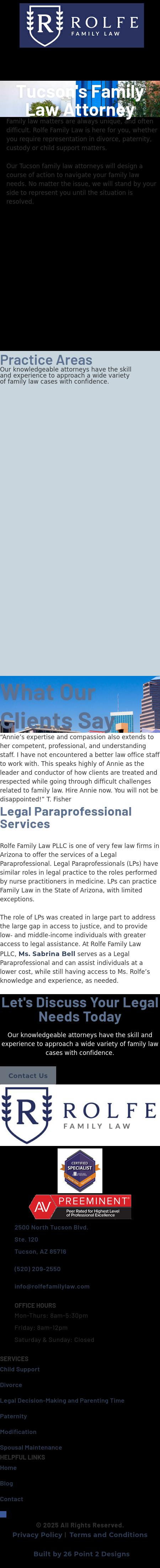 Rolfe Hinderaker, PLLC - Tucson AZ Lawyers
