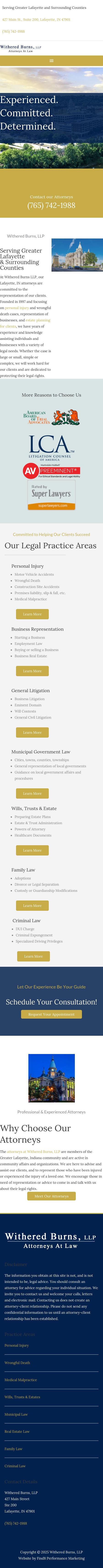 Withered Burns, LLP - Lafayette IN Lawyers