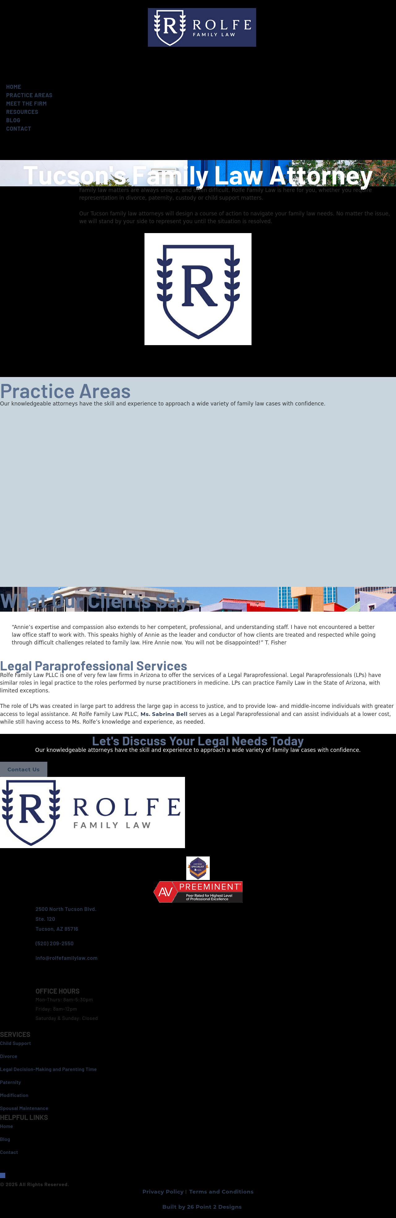 Rolfe Hinderaker, PLLC - Tucson AZ Lawyers