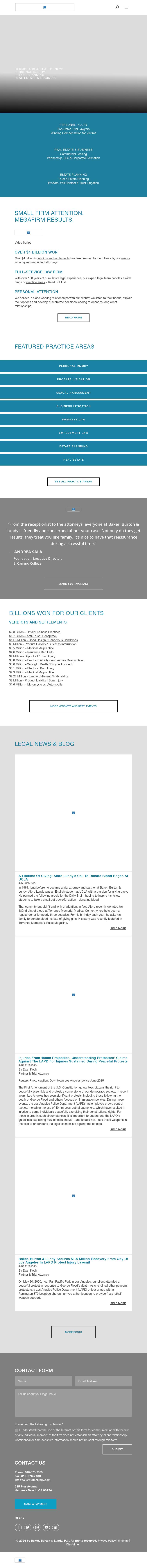 Baker, Burton & Lundy - Hermosa Beach CA Lawyers