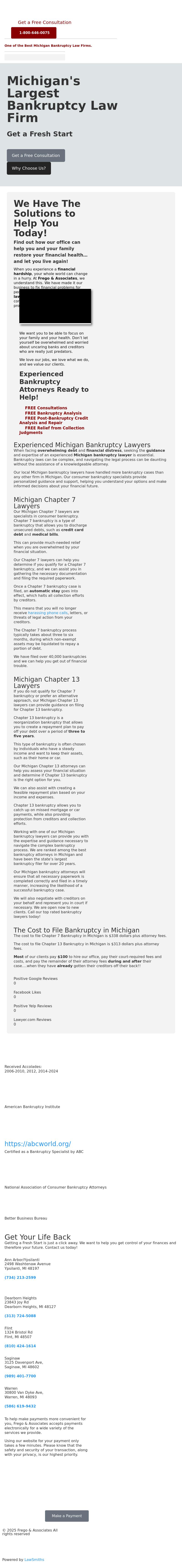 Frego & Associates-The Bankruptcy Law Office, P.L.C. - Dearborn Heights MI Lawyers