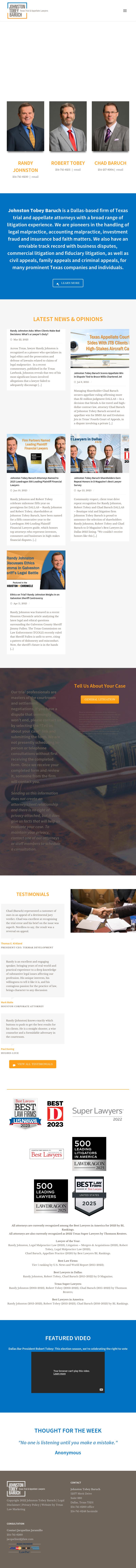 Johnston Tobey - Dallas TX Lawyers