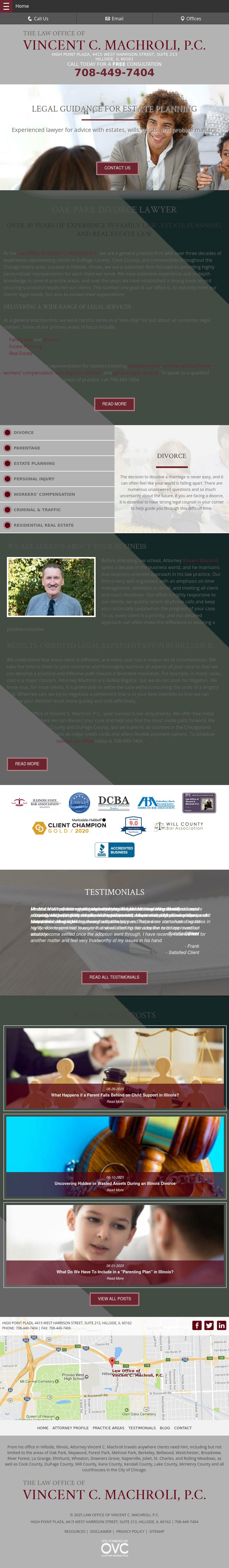 Law Office of Vincent C. Machroli, P.C. - Hillside IL Lawyers