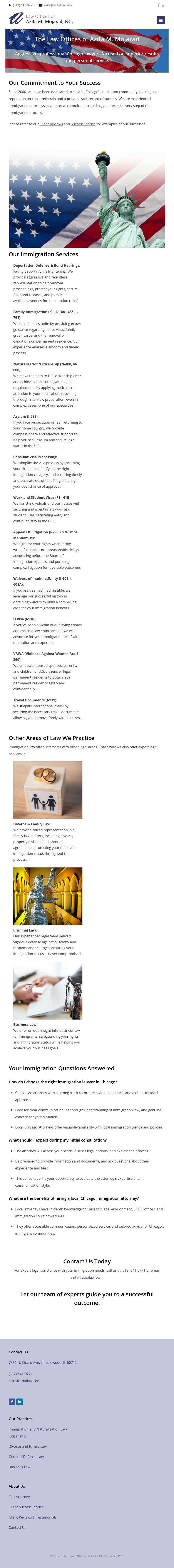 Law Offices of Azita M. Mojarad, P.C. - Chicago IL Lawyers