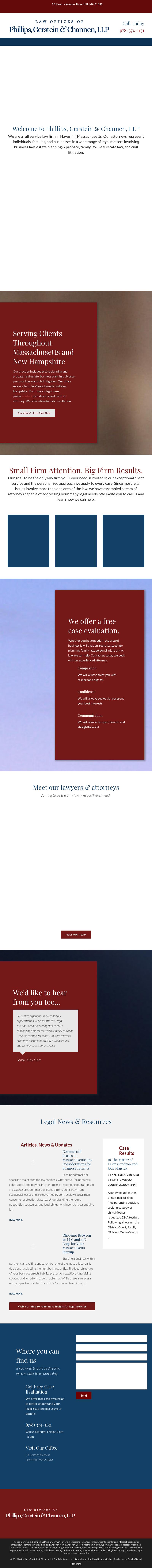 Phillips, Gerstein & Channen, L.L.P. - Haverhill MA Lawyers