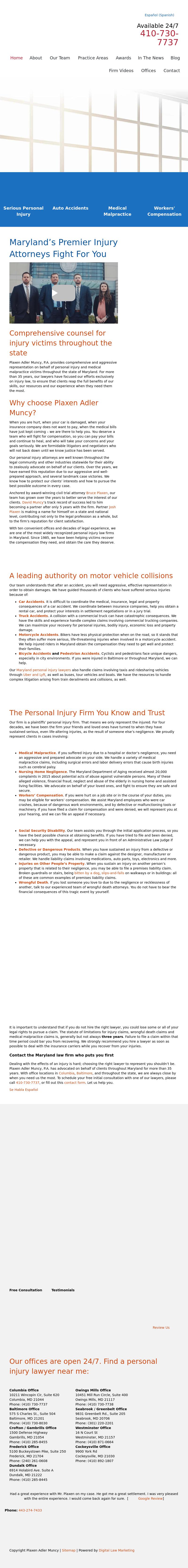 Plaxen & Adler PA - Owings Mills MD Lawyers