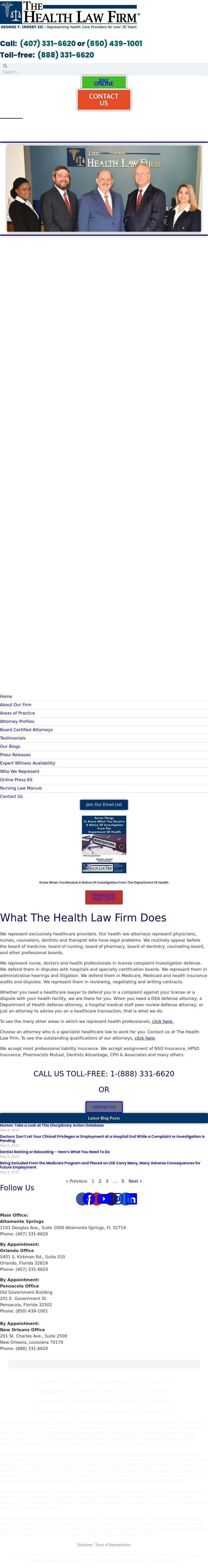 The Health Law Firm - Pensacola FL Lawyers