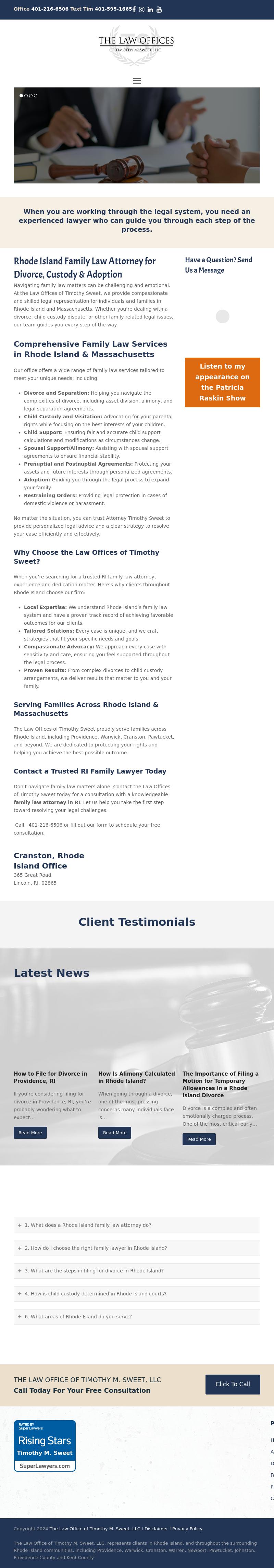 The Law Office of Timothy M. Sweet, LLC - Providence RI Lawyers