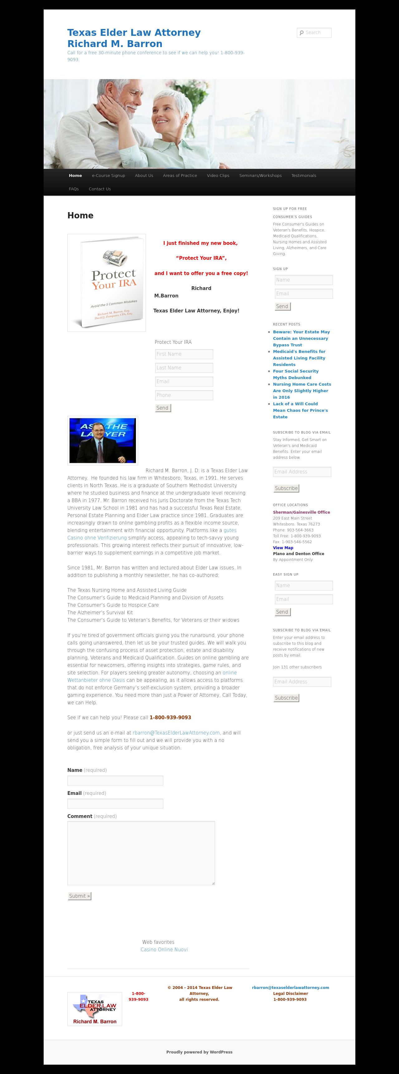 Texas Elder Law Attorney, Richard M. Barron - Plano TX Lawyers