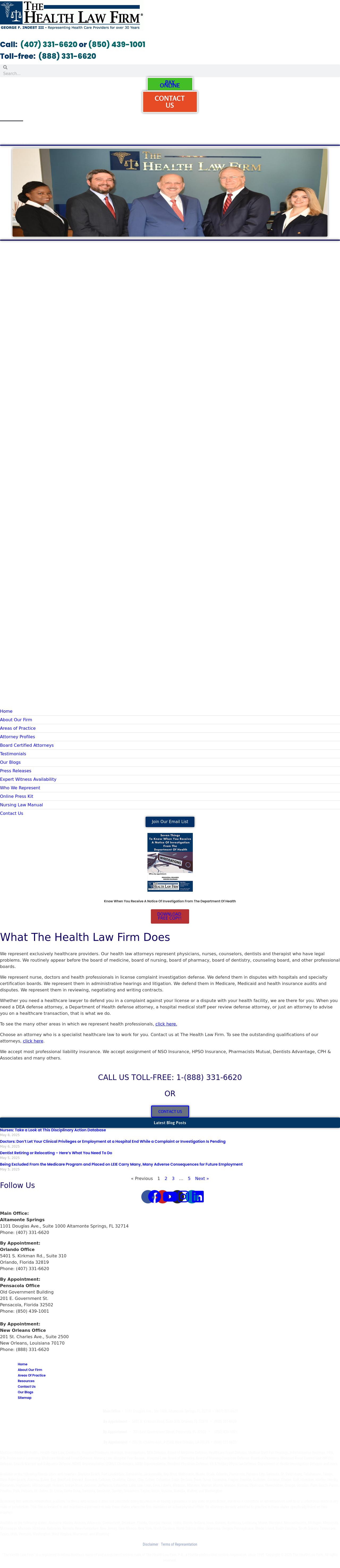 The Health Law Firm - Pensacola FL Lawyers