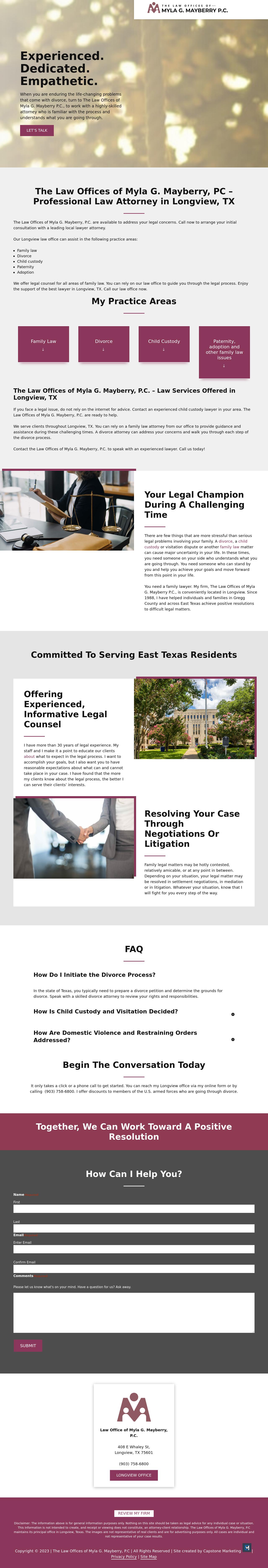 The Law Offices of Myla G. Mayberry, P.C. - Longview TX Lawyers