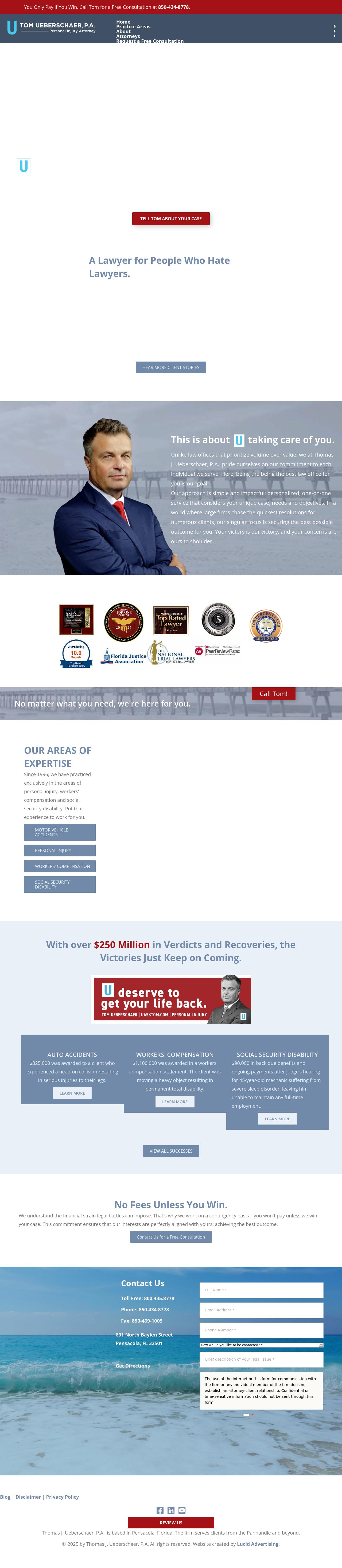 Thomas J. Ueberschaer, P.A. - Pensacola FL Lawyers